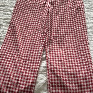 Sonderhaus Red and White Gingham pants